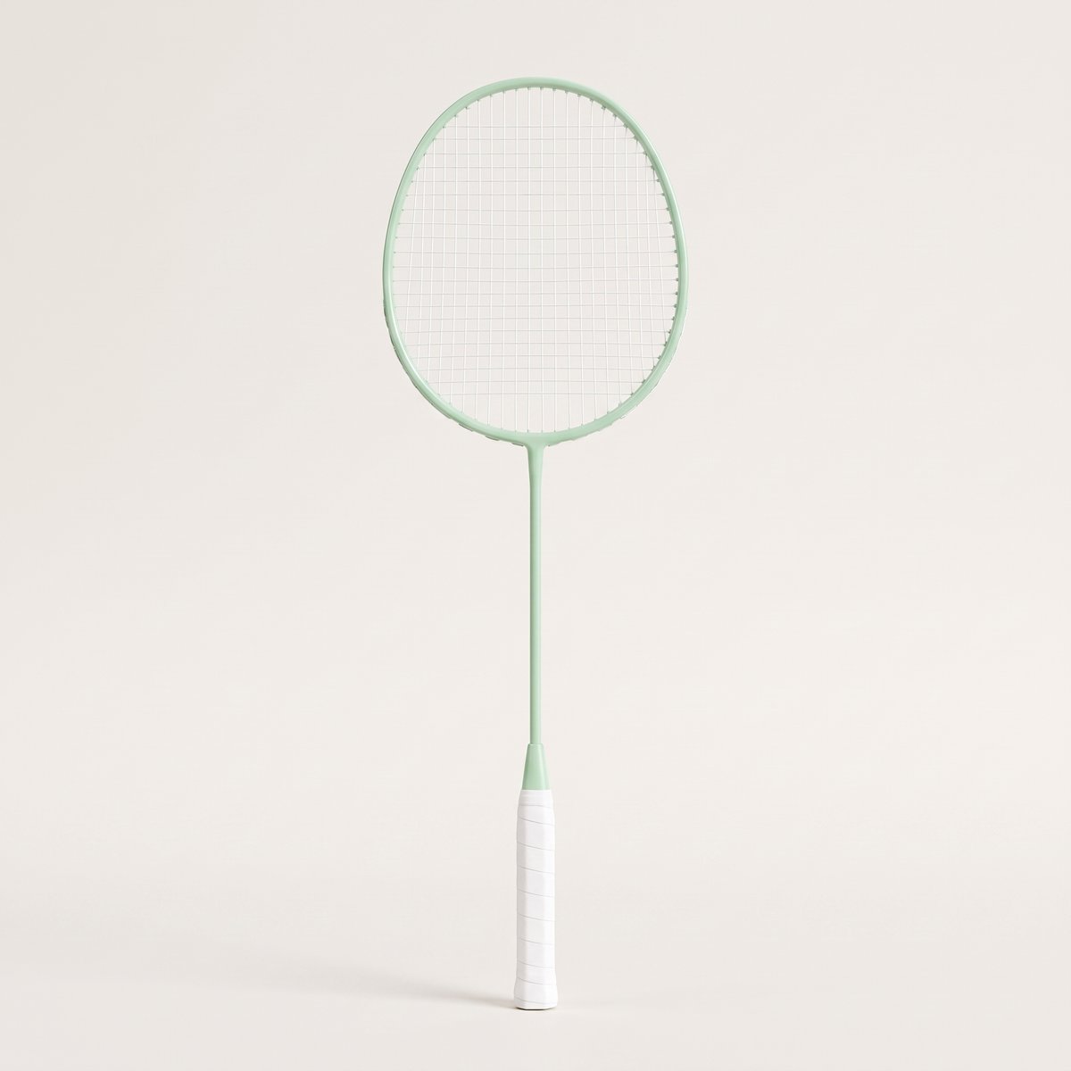 Glow badminton racket in daylight and glowing in the dark